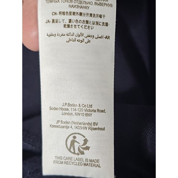 Boden Navy Women’s Sweatshirt Ruffle Sleeves Floral Design - Size 6 - Picture 9 of 13